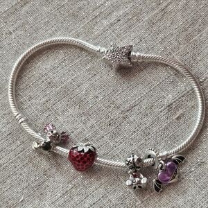 8" Pandora Bracelet With Charms